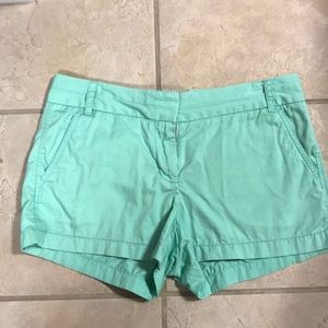 J Crew mint colored shorts size 6